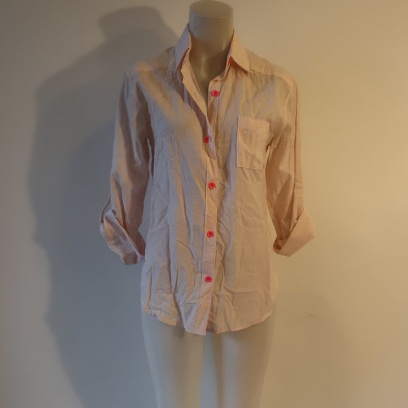 Womens Alice + Olivia Pink Button Down Blouse S/P* - Picture 1 of 5